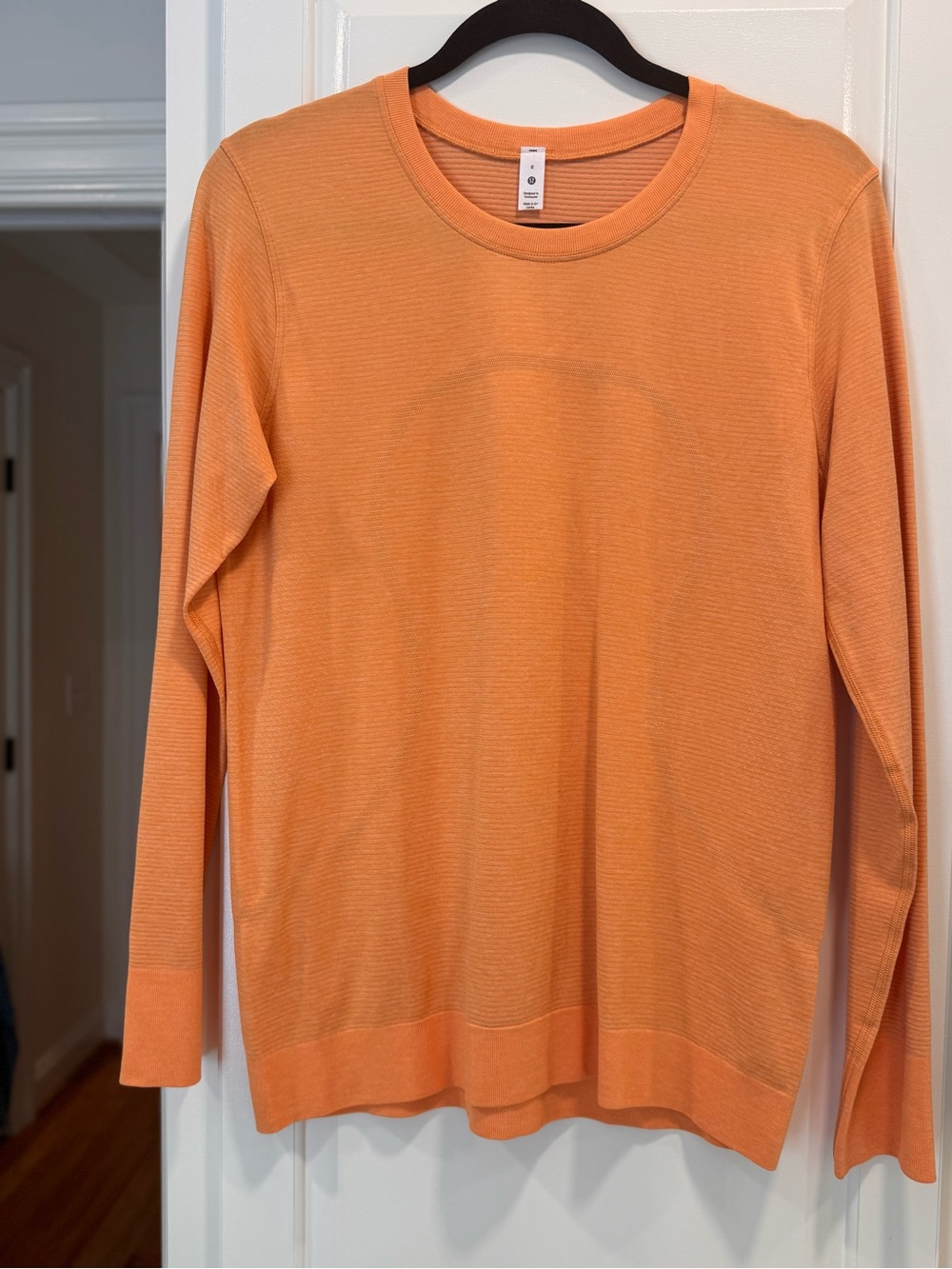 Womens Lightweight Crewneck Sweater - Orange this is the swiftly tech Lululemon